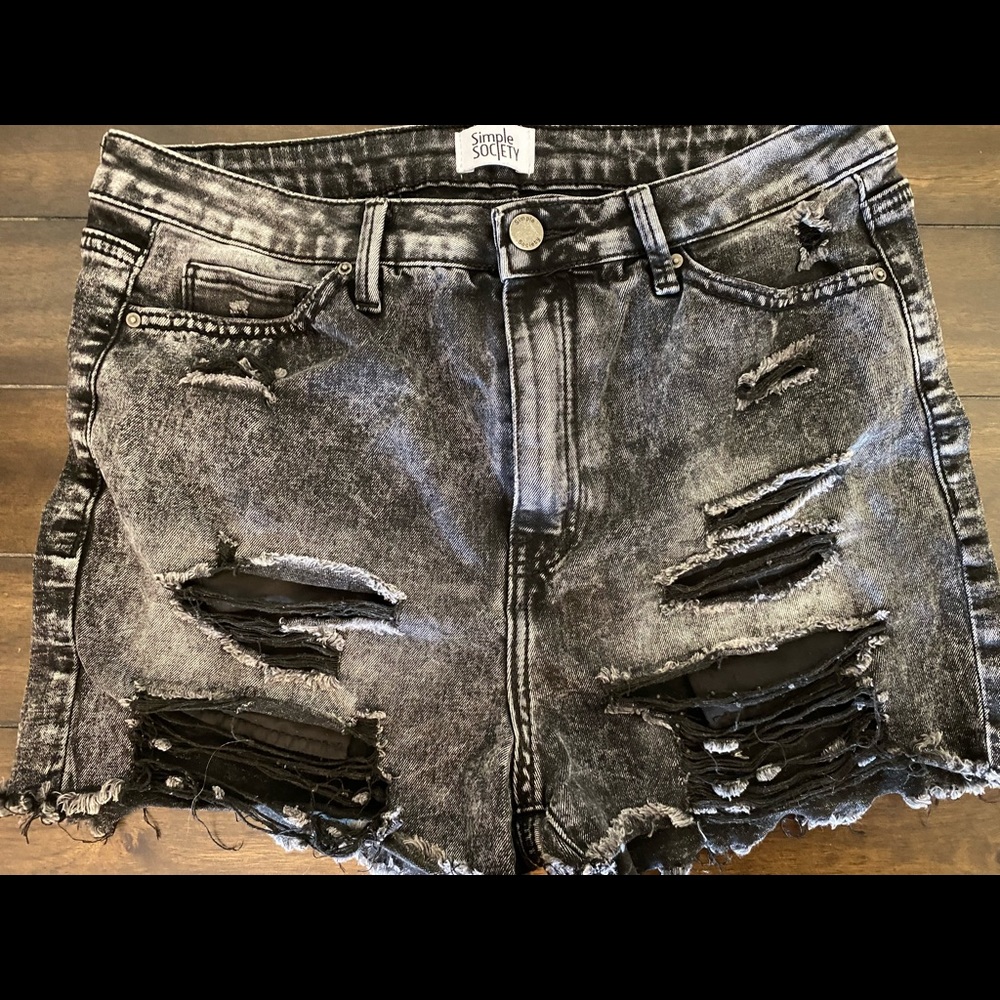 Ripped Black shorts